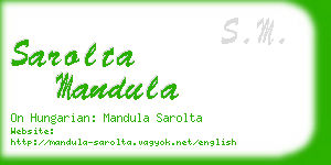 sarolta mandula business card